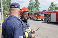 Wspólne ćwiczenia domódczo - sztabowe świętochłowickiej Policji i Straży Pożarnej. zdj 3