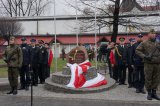 Uroczystość odsłonięcia pamiątkowego obelisku, ku pamięci mieszkańców Górnego Śląska, którzy byli więzieni w hali targowej w Świętochłowicach i ponieśli śmierć w wyniku represji władz komunistycznych od lutego do kwietnia 1945 roku.