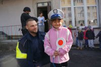 Spotkanie policji z przedszkolakami - prelekcja na temat bezpieczeństwa.