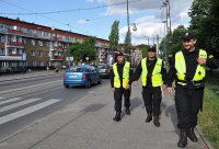 Wspólne patrole świętochłowickich policjantów z kursantami Szkoły Policji w Katowicach