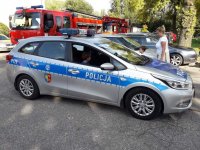 Wszystkie dzieci mogły m.in. zobaczyć radiowóz od środka.