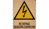 tabliczka z napisem nie dotykać! Urządzenie elektryczne