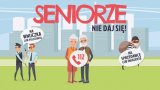 plakat ostrzegający seniorów przed oszustami