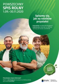 plakat informujący o spisie rolnym