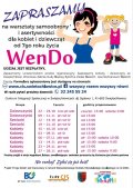 Na zdjęciu zaproszenie na bezpłatne warsztaty samoobrony i asertywności dla kobiet i dziewczynek od 7-go roku życia WenDo realizowane dzięki głosom Ślązaczek w I edycji Marszałkowskiego Budżetu Obywatelskiego