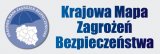 napis Krajowa Mapa zagrożeń bezpieczeństwa z logiem aplikacji