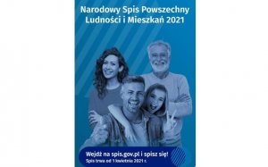 plakat informujący o narodowym spisie powszechnym