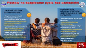 Infografika przedstawiająca zasady jak żyć bez uzależnień