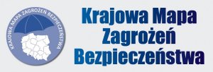 Napis krajowa mapa zagrożeń bezpieczeństwa, po lewej stronie jej logo