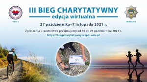 Plakat promujący III Bieg Charytatywny – edycja wirtualna