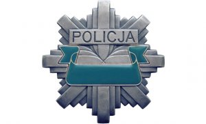 Gwiazda policyjna z napisem policja