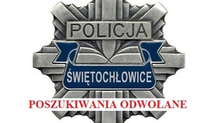 gwiazda policyjna z napisem odwołanie poszukiwań