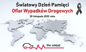 plakat &quot;światowy dzień ofiar wypadków drogowych&quot;