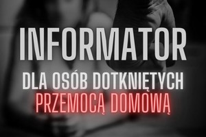 plakat informator dla osób dotkniętych przemocą domową