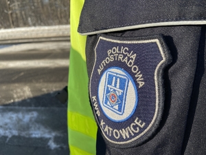 naszywka policjanta z komisariatu autostradowego w Gliwicach