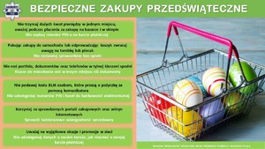 infografika zasad bezpiecznych zakupów przedświątecznych