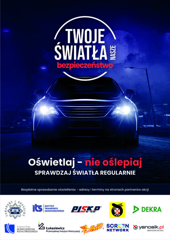 plakat kampanii Twoje światła nasze bezpieczeństwo