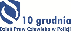 grafika przedstawia napis 10 grudnia dzień praw człowieka w policji