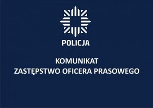 grafika z napisem policja zastępstwo oficera prasowego