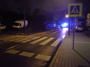 zdjęcie przedstawia miejsce wypadku drogowego