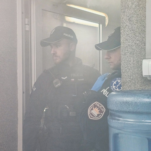 zdjęcie przedstawia: policjantów podczas ćwiczeń