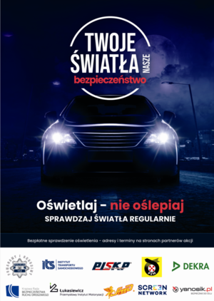 plakat akcji Twoje światła nasze bezpieczeństwo