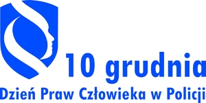 grafika z napisem 10 grudnia dzień praw człowieka w policja