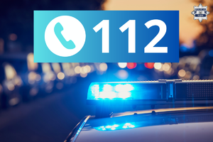 grafika z napisem 112