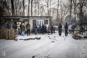 zdjęcie przedstawia policjantów podczas finału WOŚP