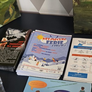 zdjęcie przedstawia materiały profilaktyczne