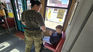 wnętrze tramwaju